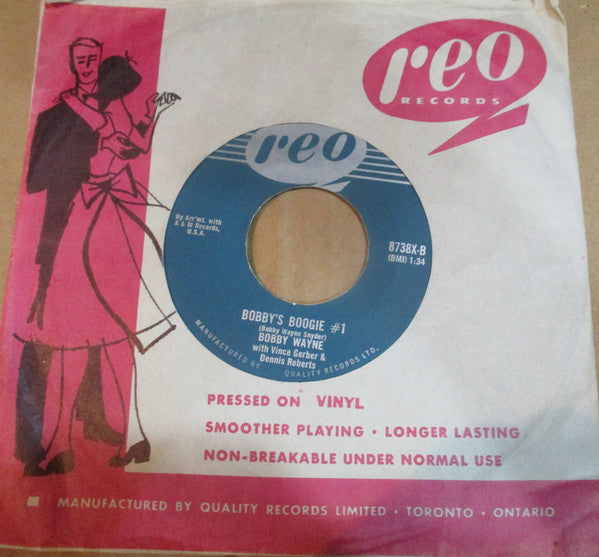 Bobby Wayne With Vince Gerber & Dennis Roberts (2) : Tip Toes / Bobby's Boogie #1 (7")