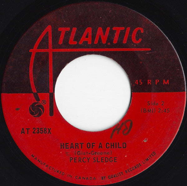 Percy Sledge : It Tears Me Up / Heart Of A Child (7", Single)