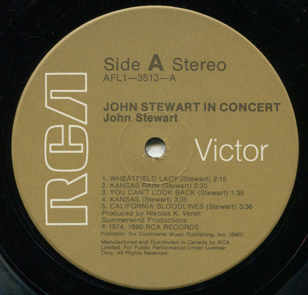 John Stewart (2) : In Concert (LP, Album)