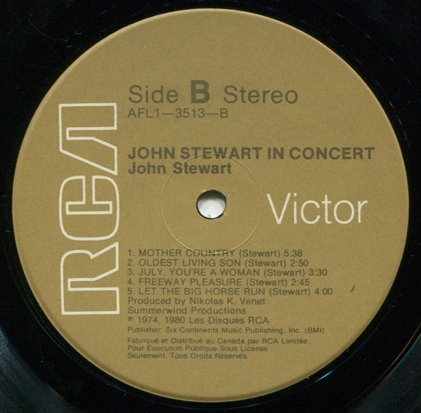John Stewart (2) : In Concert (LP, Album)