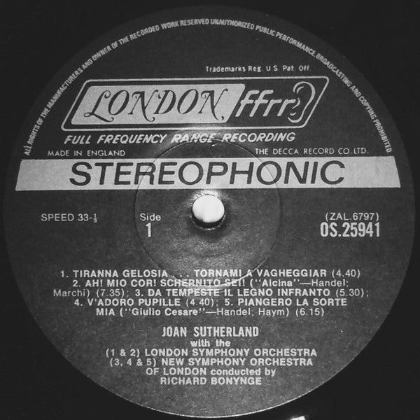 Sutherland* . Handel* : Handel Arias (LP, Comp)