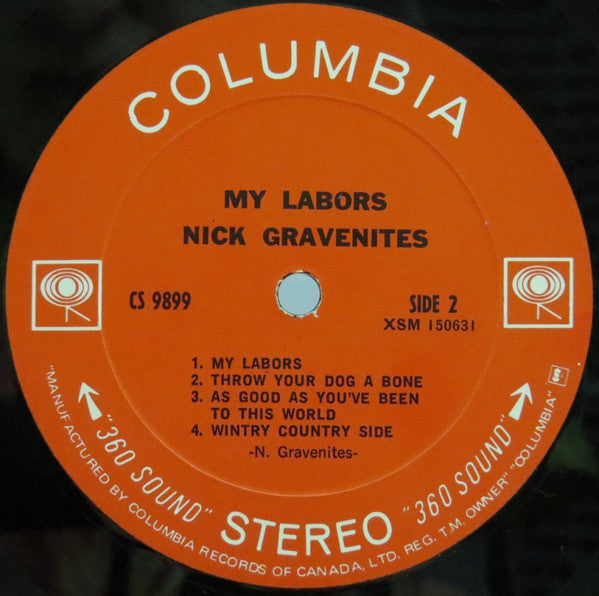 Nick Gravenites : My Labors (LP, Album)
