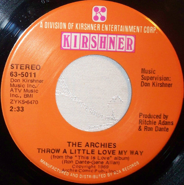 The Archies : This Is Love / Throw A Little Love My Way (7")