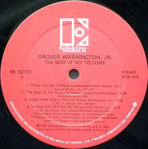 Grover Washington, Jr. : The Best Is Yet To Come (LP, Album)