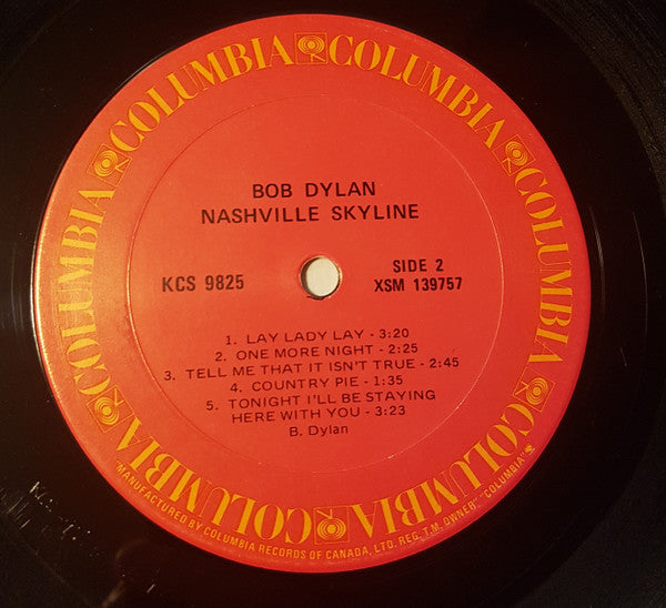 Bob Dylan : Nashville Skyline (LP, Album, RE)