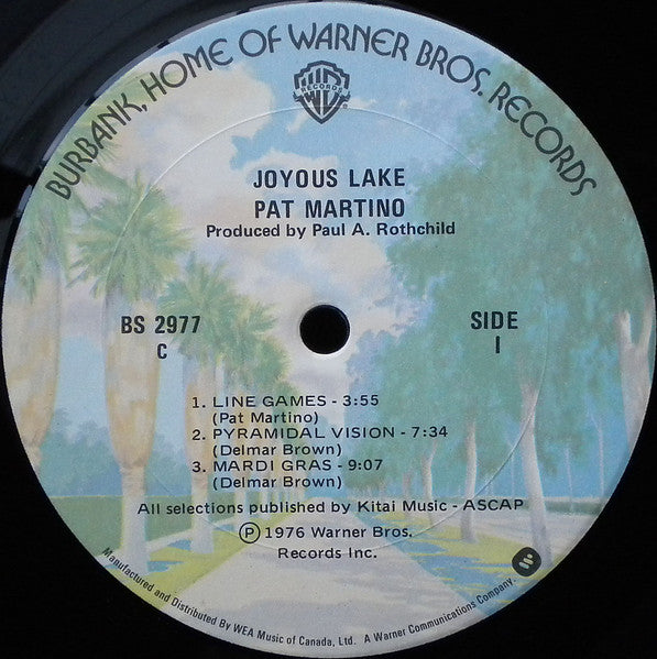 Pat Martino : Joyous Lake (LP, Album)