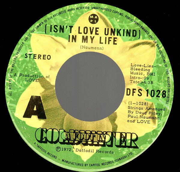 A Foot In Coldwater : (Isn't Love Unkind) In My Life (7")