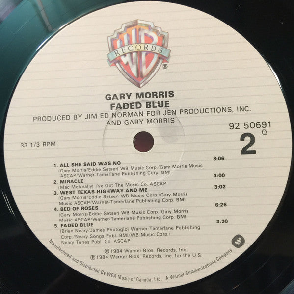 Gary Morris : Faded Blue (LP, Album)