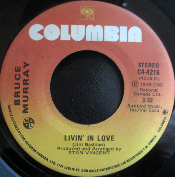 Bruce Murray : In The Still Of The Night (I Remember) / Livin' In Love (7")