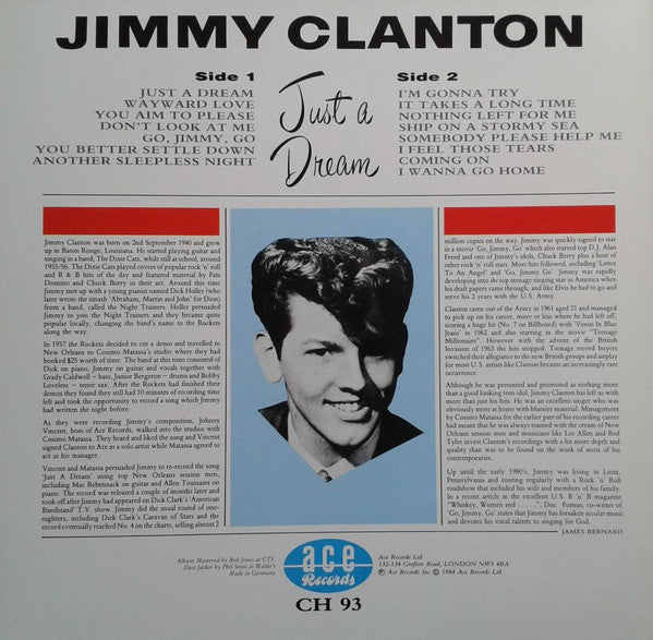 Jimmy Clanton : Just A Dream (LP, Album, Comp, Mono)