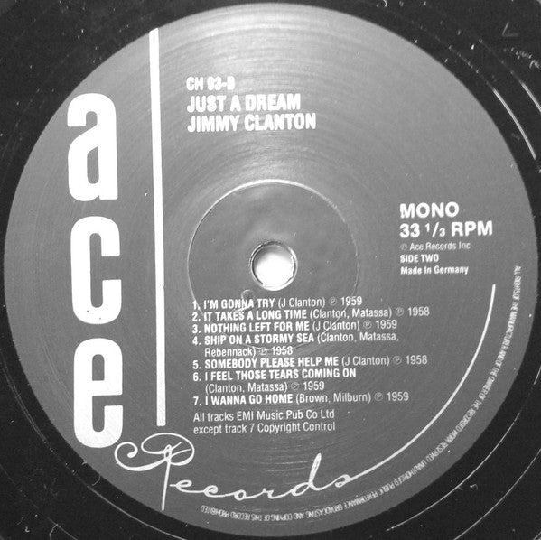 Jimmy Clanton : Just A Dream (LP, Album, Comp, Mono)