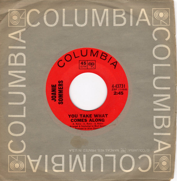 Joanie Sommers : Alfie / You Take What Comes Along (7", Single)