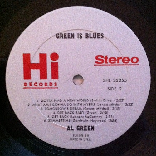 Al Green : Green Is Blues (LP, Album, RE, Bes)