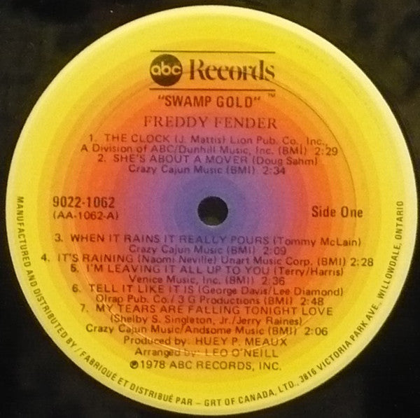 Freddy Fender (2) : Swamp Gold (LP, Album)