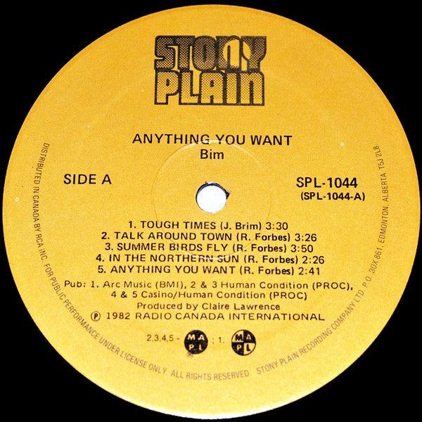 Bim (8) : Anything You Want (LP, Album)