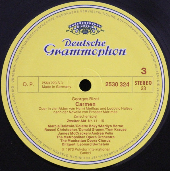 Georges Bizet / Marilyn Horne / James McCracken / Leonard Bernstein / The Metropolitan Opera House Orchestra And Metropolitan Opera Children's Chorus, Metropolitan Opera Chorus : Carmen (3xLP + Box)