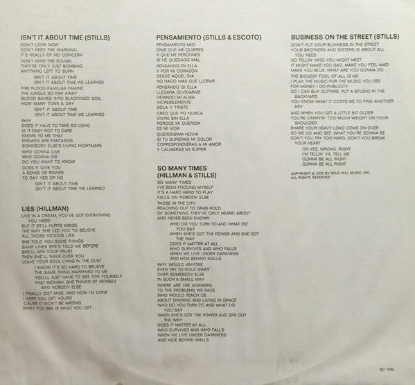 Stephen Stills, Manassas : Down The Road (LP, Album)