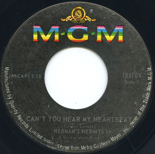 Herman's Hermits : Can't You Hear My Heartbeat  (7", Single)