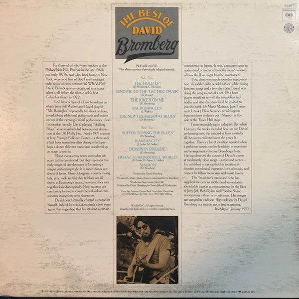 David Bromberg : Out Of The Blues: The Best Of David Bromberg (LP, Comp)