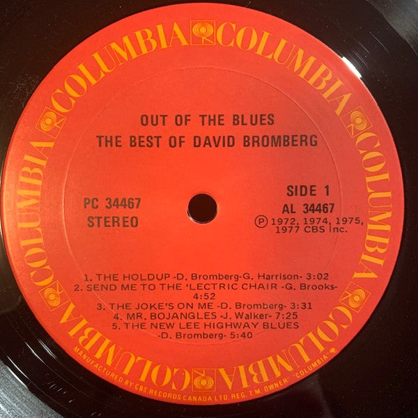 David Bromberg : Out Of The Blues: The Best Of David Bromberg (LP, Comp)