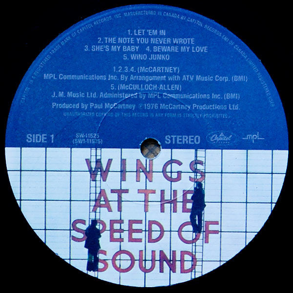 Wings (2) : At The Speed Of Sound (LP, Album)