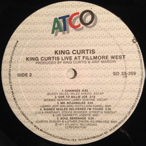 King Curtis : Live At Fillmore West (LP, Album, RE)