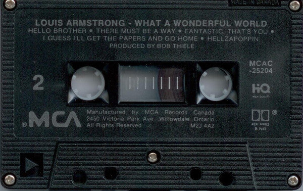 Louis Armstrong : What A Wonderful World (Cass, Album, RE, Dol)