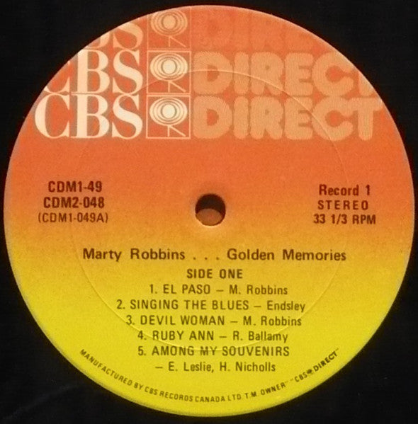 Marty Robbins : 20 Golden Memories (2xLP, Comp)