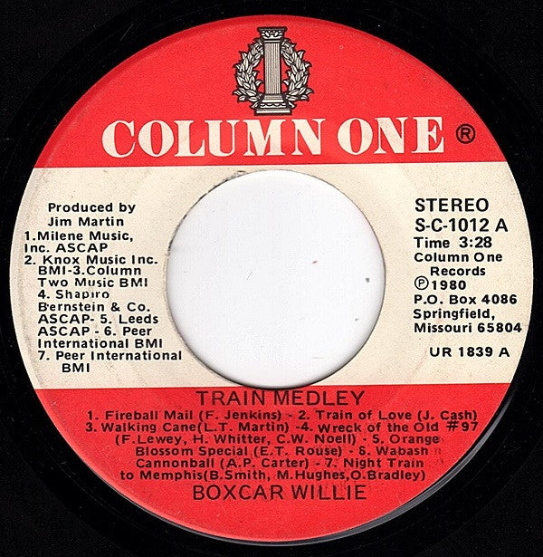 Boxcar Willie : Train Medley (7")