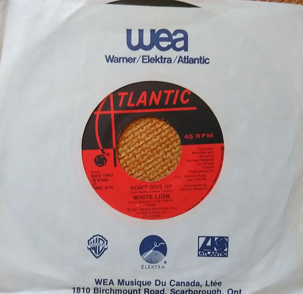 White Lion : Wait (7", Single)