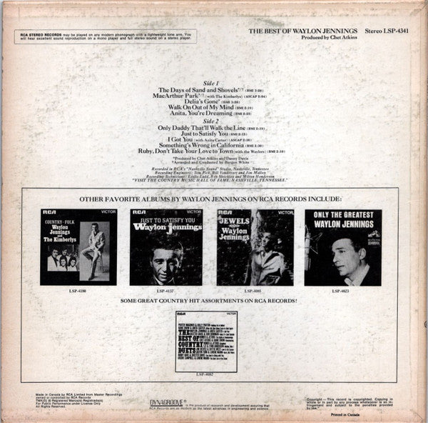 Waylon Jennings : The Best Of Waylon Jennings (LP, Comp)