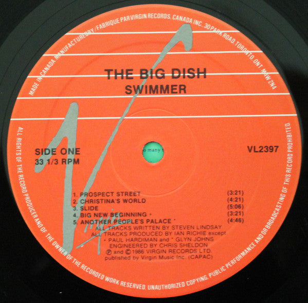 The Big Dish : Swimmer (LP, Album)
