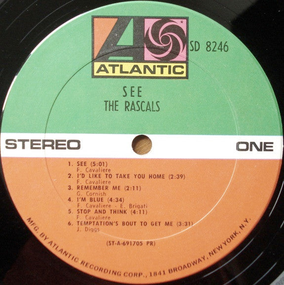 The Rascals : See (LP, Album, Ter)
