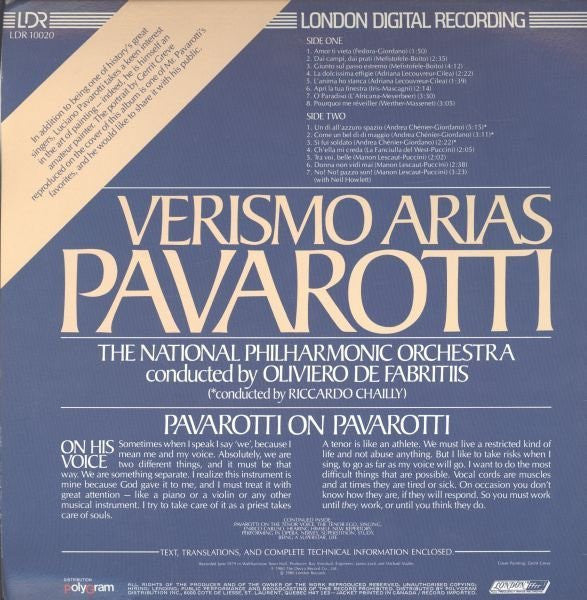 Luciano Pavarotti : Verismo Arias (LP, Album)
