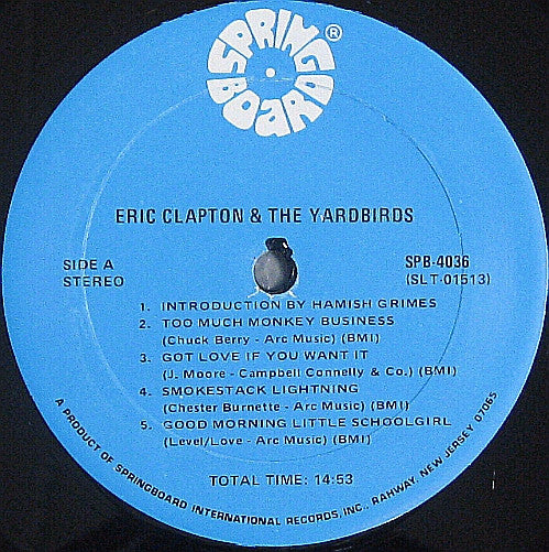 Eric Clapton And The Yardbirds : Eric Clapton And The Yardbirds (LP, Album, RE)