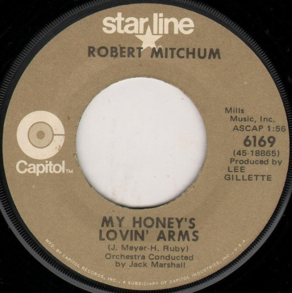 Robert Mitchum : The Ballad Of Thunder Road / My Honey's Lovin' Arms (7", RE)
