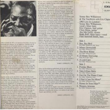 Sonny Boy Williamson (2) & The Yardbirds With Eric Clapton : 1963 Live In London! (LP, Album, RE)