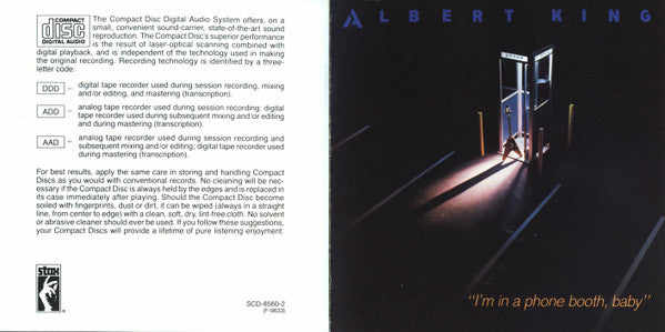 Albert King : I'm In A Phone Booth, Baby (CD, Album)