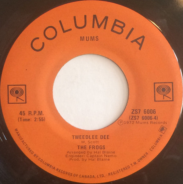 The Frogs (2) : Here Comes The Frogs / Tweedlee Dee (7", Single)