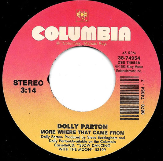 Dolly Parton : More Where That Came From / I'll Make Your Bed (7")