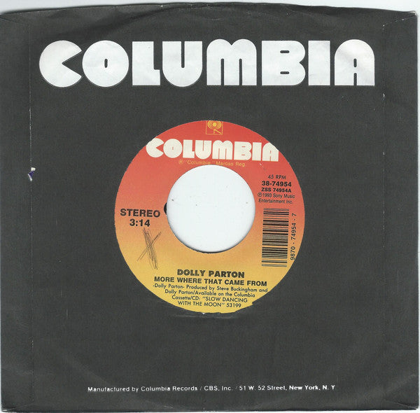 Dolly Parton : More Where That Came From / I'll Make Your Bed (7")