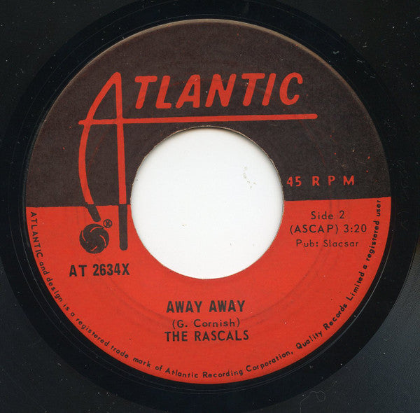 The Rascals : See / Away Away (7")