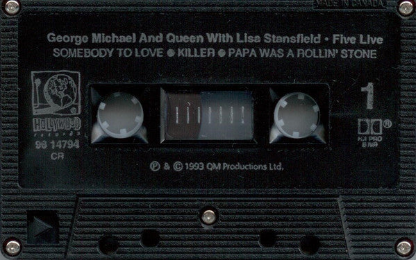 George Michael And Queen With Lisa Stansfield : Five Live (Cass, EP)