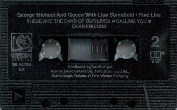 George Michael And Queen With Lisa Stansfield : Five Live (Cass, EP)