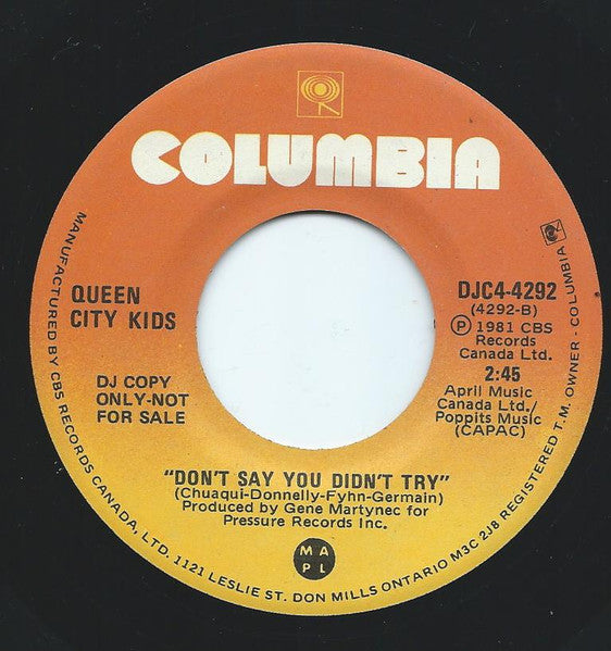 Queen City Kids : Secret Smoke (7", Promo)