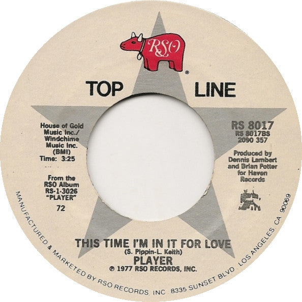 Player (4) : Baby Come Back / This Time I'm In It For Love (7", Single, RE)