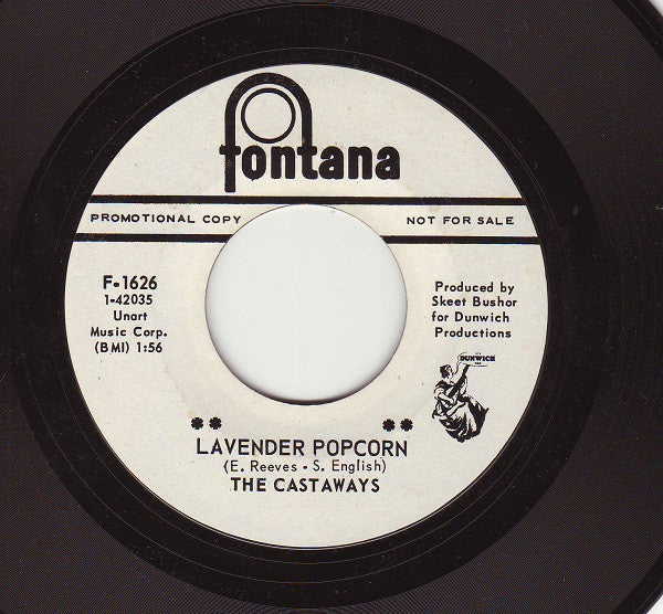 The Castaways : Lavender Popcorn / What Kind Of Face (7", Single, Promo)