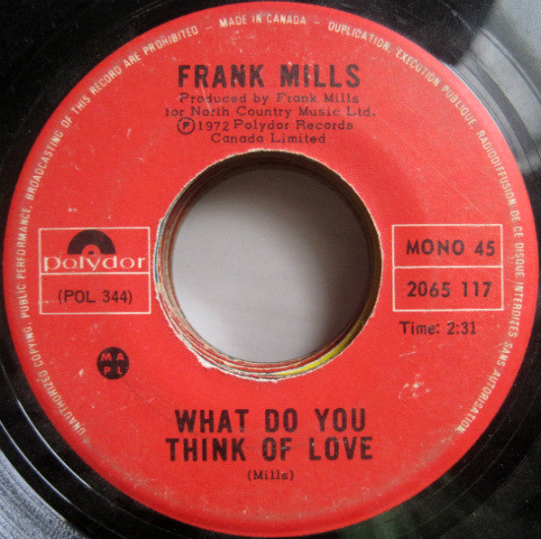 Frank Mills : Poor Little Fool (7", Single, Mono)