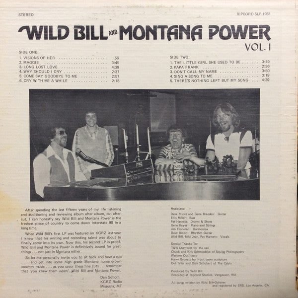 Wild Bill And Montana Power : Wild Bill And Montana Power Vol. 1 (LP, Album)
