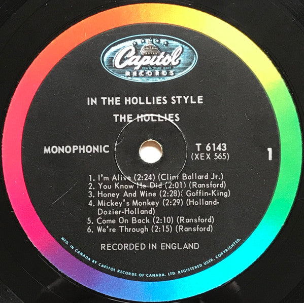 The Hollies : In The Hollies Style (LP, Album, Mono)
